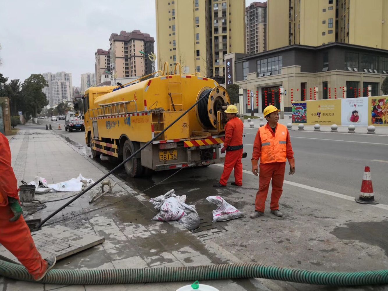 榆阳排污管道清淤-管道清洗